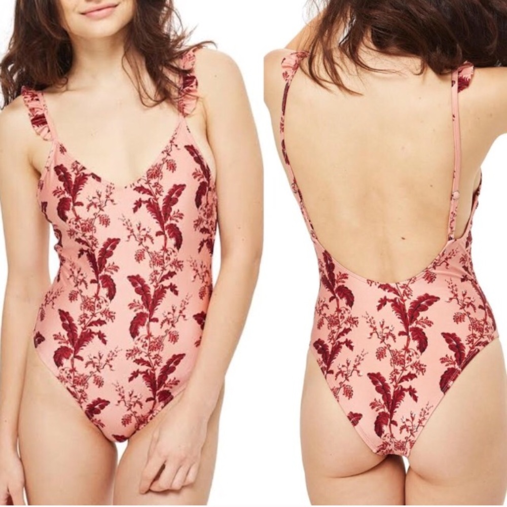 {Floral} *Boho *Topshop Swimwear *onepiece* NWT